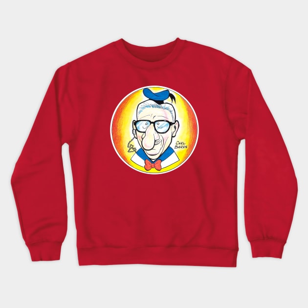 Carl Barks (Self Portrait) Crewneck Sweatshirt by dumb stuff, fun stuff